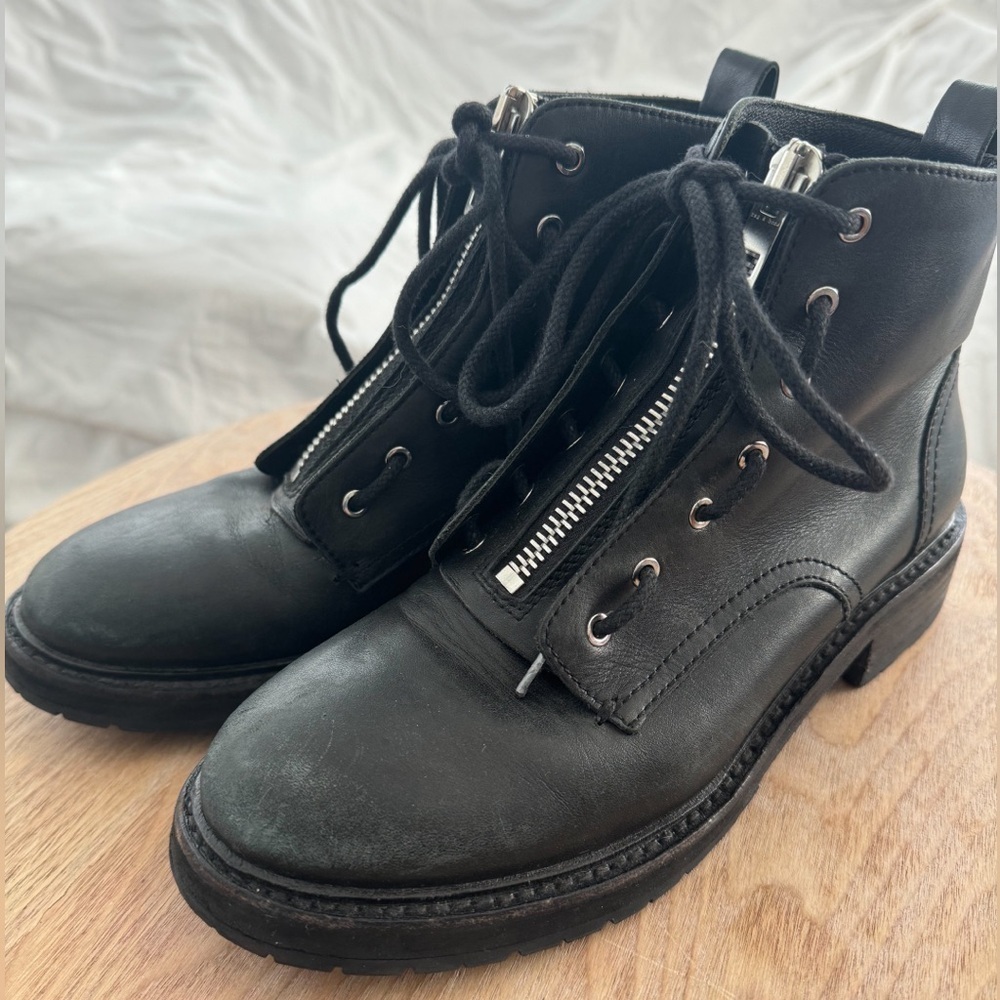 RAG & BONE Cannon Leather Combat Lace Up Boots Size 6 (euro 36.5) - Picture 5 of 10
